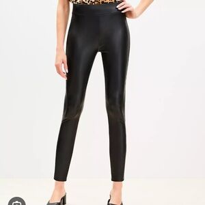 Loft faux leather leggings in PETITE